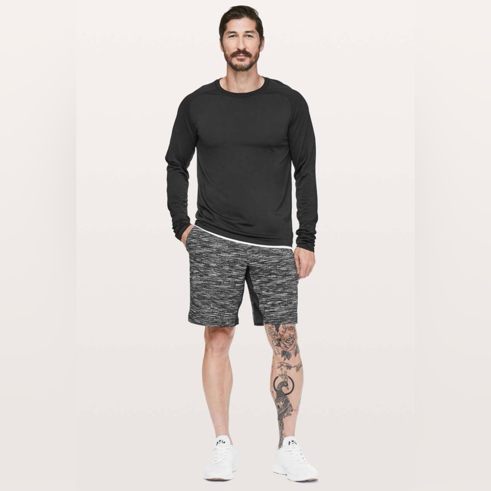 lululemon athletica Black and Gray Men Shorts